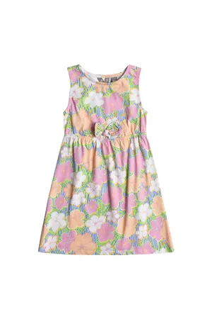 Roxy Girls Summer Air Dress - Ultramarine & Teenie Flower - 4 YRS