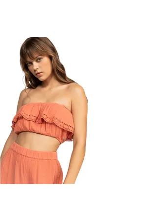 Roxy Golden Tropic Solid Top - Apricot Brandy - M