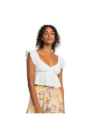 Roxy Brisa Woven Top - Egret - L