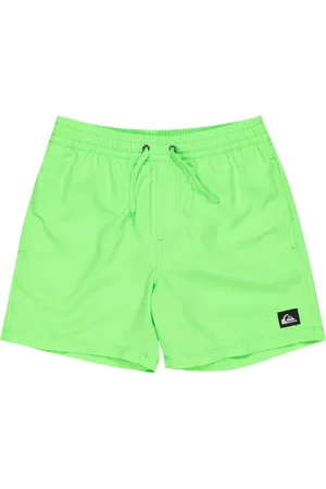 Quiksilver Boys Everyday Solid Volley Shorts in Green Gecko