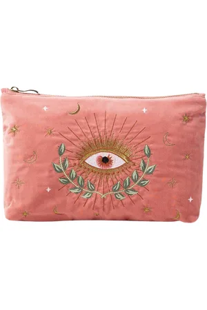 ELIZABETH SCARLETT Celestial Eye Everyday Pouch in Coral