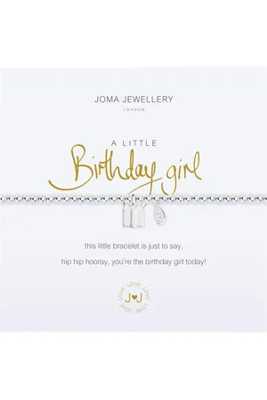 Joma Jewellery Little Birthday Girl Bracelet in Silver