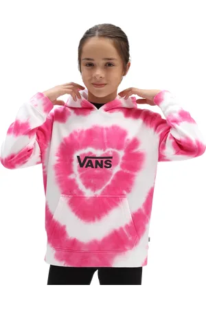 Vans Girls Tie Dye Heart Hoodie in Begonia Pink