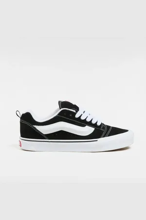 Vans Knu Skool Shoes in Black & True White