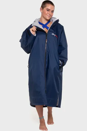 Dryrobe Advance Long Sleeved in Navy & Grey
