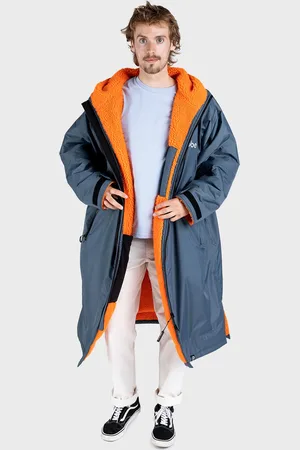 Dryrobe Advance Long Sleeved in Charcoal Grey & Orange