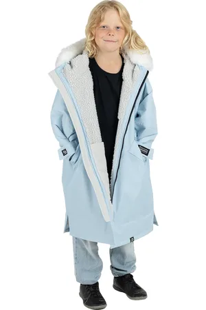Dryrobe Kids Advance Long Sleeved Snow in Alpine Ice Blue