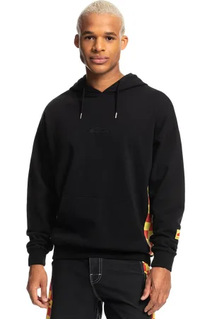 Quiksilver Stranger Things Checker Arch Surfer Boy Hoodie in Black