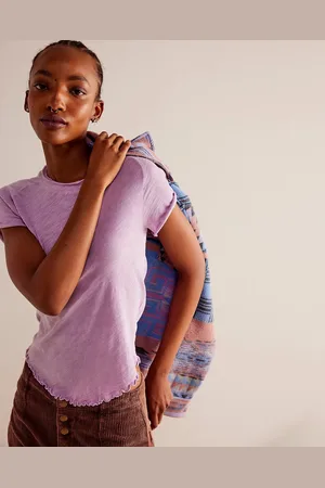 Free People Be My Baby T-Shirt in Lilac Bouquet