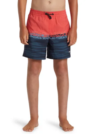 Quiksilver Boys Everyday Wordblock Volley Shorts in Cayenne