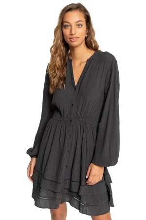 Billabong Black Bird Dress in Off Black