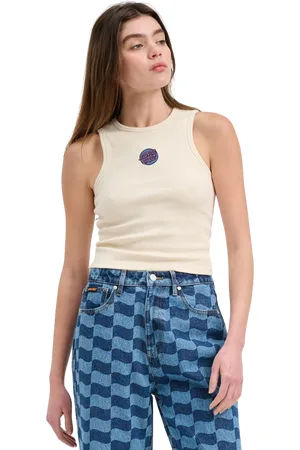 Santa Cruz Other Dot Emb Vest in Chalk