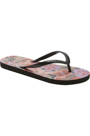 Billabong Dama Flip Flops in Black & Pink