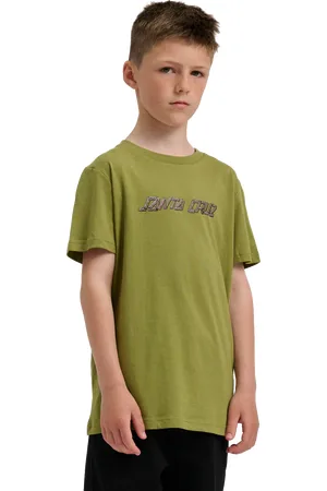 Santa Cruz Boys Screaming Grizzly T-Shirt in Iguana