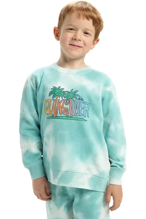 Quiksilver Boys Tie Dye Sweatshirt in Marine Blue