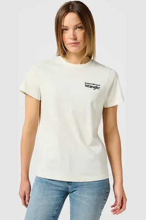 Wrangler Womens Graphic T-Shirt in Vintage White