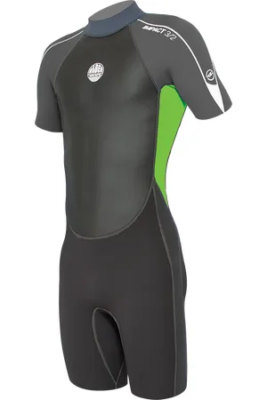Alder Boys Impact 3/2mm Shorty Wetsuit in Green