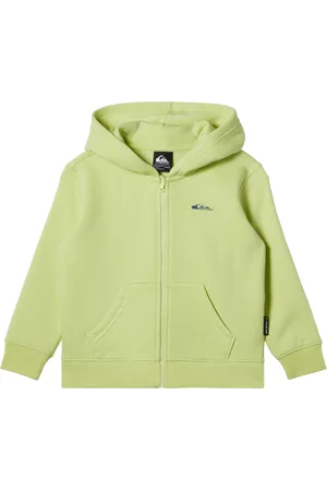 Quiksilver Boys Graphic Zip Hoodie in Shadow Lime