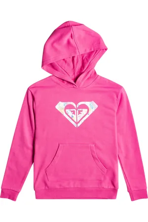 Roxy Girls Happiness Forever Hoodie in Pink Guava