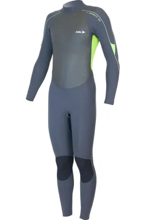 Alder Boys Impact 3/2mm Back Zip Wetsuit in Green