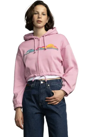 Santa Cruz Sunrise Dot Zip Hoodie in Fondant Pink