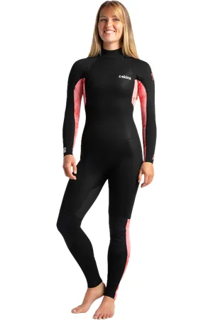 C-Skins Surflite 3/2mm Back Zip Wetsuit in Black, Rose Tie Dye & Rose