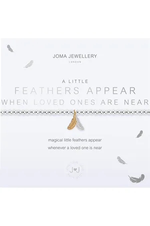 Joma Jewellery A Little Feathers Appear When Loved Ones Are Near Bracelet in Silver & Gold