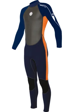Alder Boys Impact 3/2mm Back Zip Wetsuit in Orange
