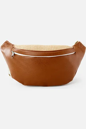 Rip Curl Premium Straw Crossbody Sling Bag in Natural