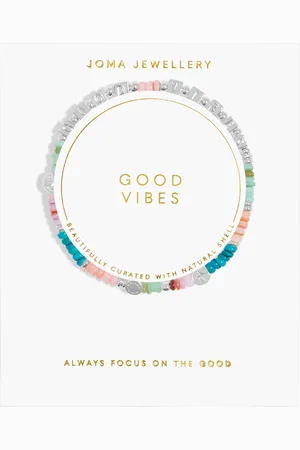 Joma Jewellery Happy Little Moments Good Vibes Bracelet in Silver