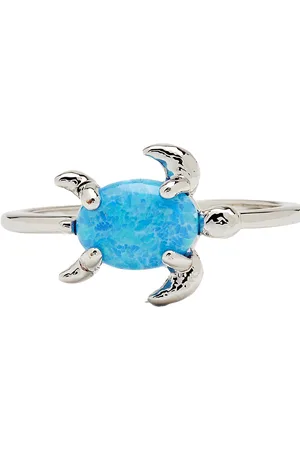 Pura Vida Opal Sea Turtle Ring in Silver