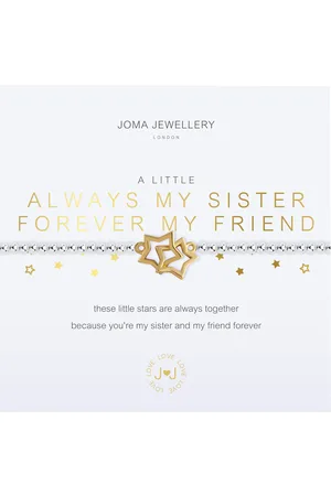 Joma Jewellery A Little Always My Sister Bracelet in Silver & Gold