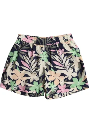 Roxy Girls Blue Ocean Floor Shorts in Naval Academy & Ilacabo