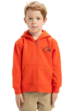 Quiksilver Boys Day Tripper Zip Hoodie in Tigerlily