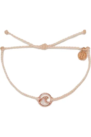Pura Vida Opaque Resin Wave Bracelet in Rose Gold & Vanilla