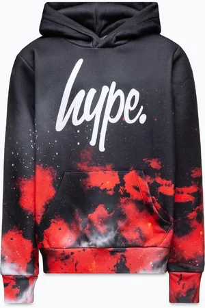 Hype Boys Sky Script Hoodie in Black & Red