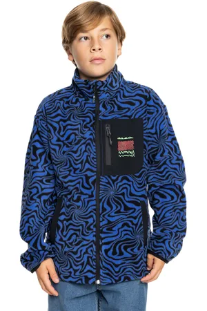 Quiksilver Boys Ice Fields Full Zip Fleece Jacket in Nebulas Blue
