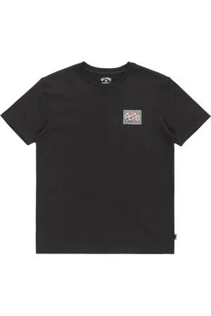 Billabong Boys Crayon Wave T-Shirt in Washed Black