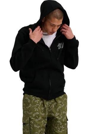Santa Cruz Wooten Duo Zip Hoodie in Black