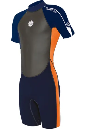 Alder Boys Impact 3/2mm Shorty Wetsuit in Orange