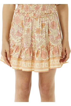 Rip Curl Girls Hidden Tropic Skirt in Lemon Ice
