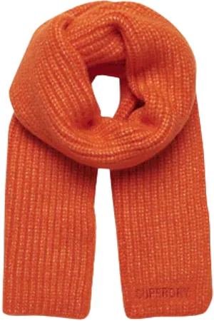 Superdry Vintage Ribbed Scarf in Flame Orange