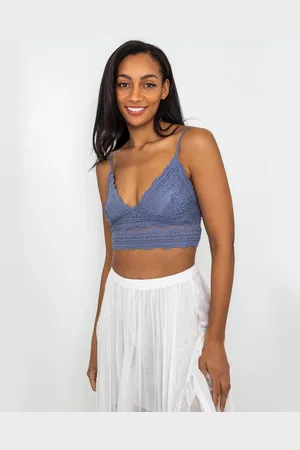 Free People Amina Bralette in Blue Granite