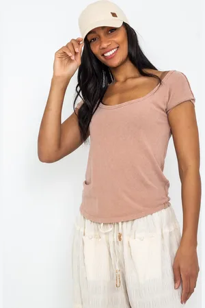 Free People Bout Time T-shirt in Misty Mink