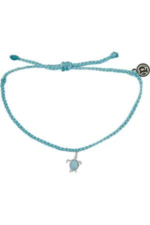 Pura Vida Save The Sea Turtles Silver Bracelet in Crystal Blue