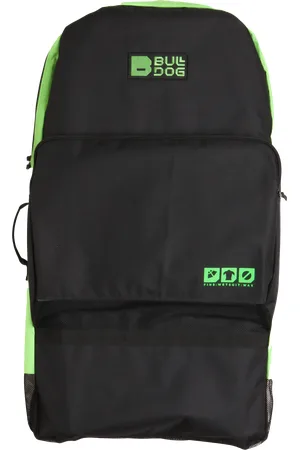 Bulldog Bodyboard Bag in Black & Neon Green