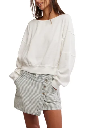 Free People Ife Sweatshirt in Ivory