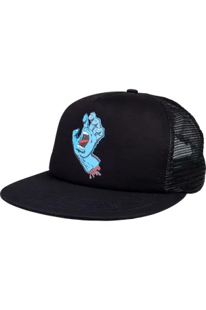 Santa Cruz Boys Screaming Hand Snapback Trucker Cap in Black