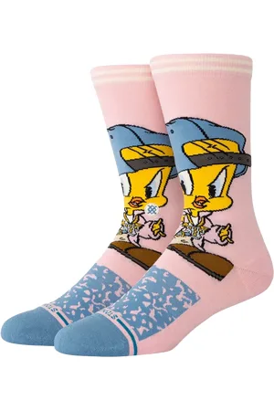 Stance Womens Tweety Crew Socks in Pink