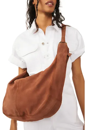 Free People Roma Suede Tote Bag in Rust